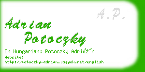 adrian potoczky business card